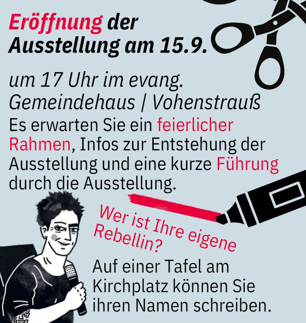 Eröffnung der Ausstellung am 15.9. im evang. Gemeindehausum 17 Uhr