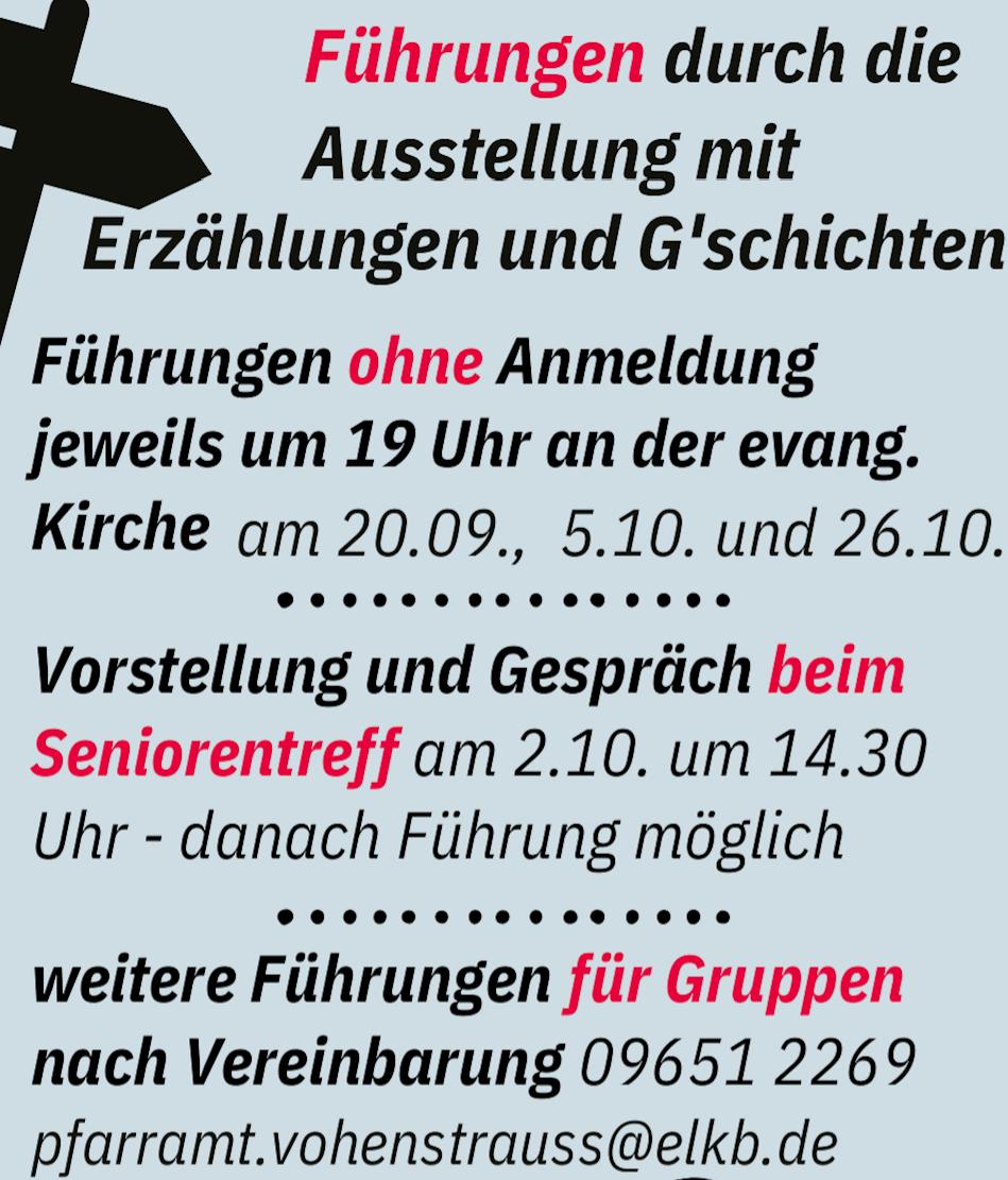 Führungen durch die Ausstellung um 19 Uhr am 20.9., 5.10., 26.10.