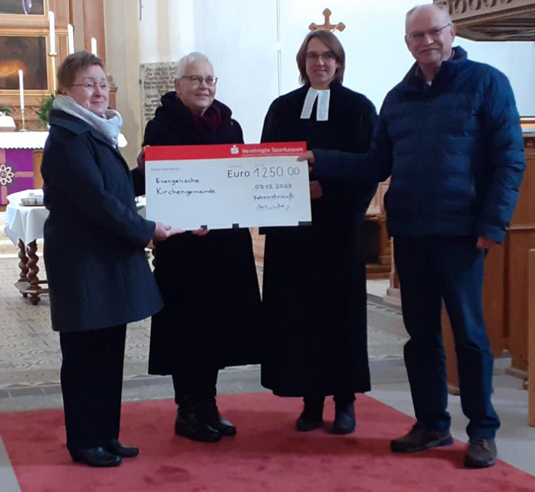 Spende an die Kirchengemeinde aus dem Jubiläumsjahr